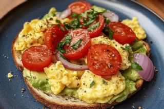 Avocado and Scrambled Egg Toast image